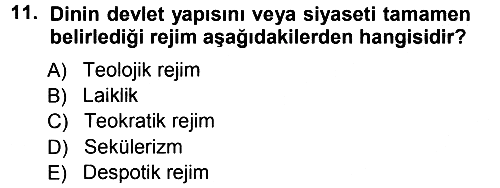 Sosyal Bilimlerde Temel Kavramlar 2012-2013 Ara Sınav - 11. soru