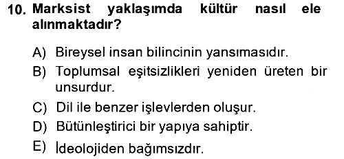 Sosyal Bilimlerde Temel Kavramlar 2013-2014 Ara Sınav - 10. soru