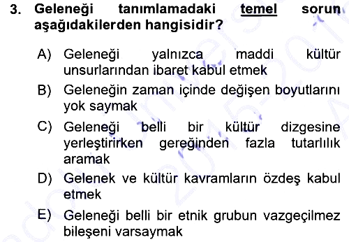 Sosyal Bilimlerde Temel Kavramlar 2015-2016 Ara Sınav - 3. soru