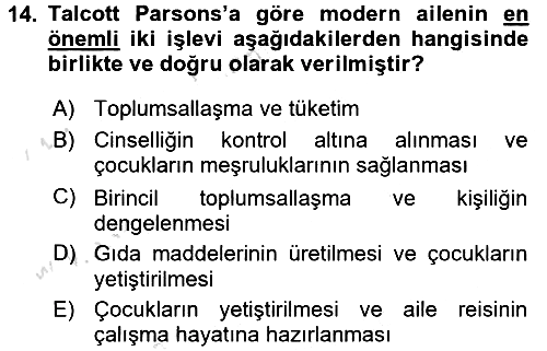 Sosyal Bilimlerde Temel Kavramlar 2016-2017 Ara Sınav - 14. soru