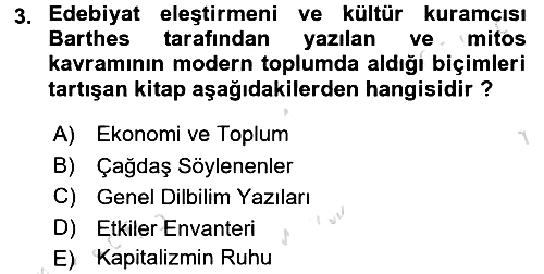 Sosyal Bilimlerde Temel Kavramlar 2017-2018 Ara Sınav - 3. soru
