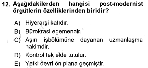 Sosyal Bilimlerde Temel Kavramlar 2017-2018 Ara Sınav - 12. soru