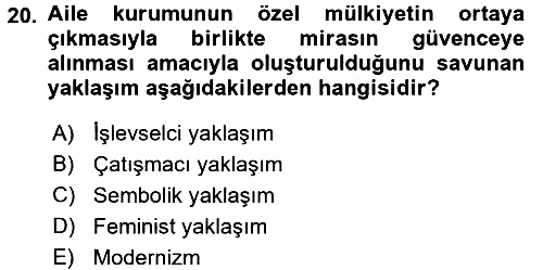 Sosyal Bilimlerde Temel Kavramlar 2017-2018 Ara Sınav - 20. soru