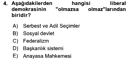 Sosyal Bilimlerde Temel Kavramlar 2015-2016 Dönem Sonu Sınavı - 4. soru