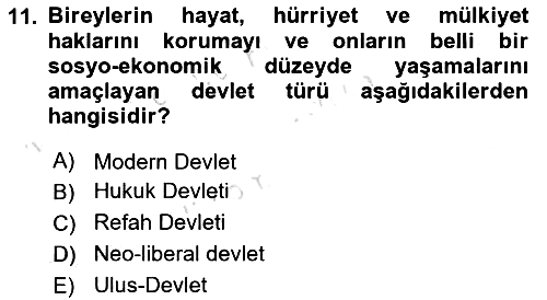 Sosyal Bilimlerde Temel Kavramlar 2021-2022 Dönem Sonu Sınavı - 11. soru