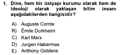 Sosyal Bilimlerde Temel Kavramlar 2023-2024 Dönem Sonu Sınavı - 1. soru