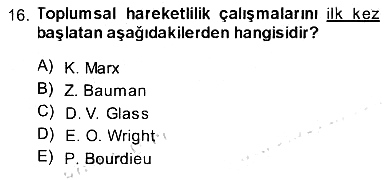 Sosyal Bilimlerde Temel Kavramlar 2012-2013 Tek Ders Sınavı - 16. soru