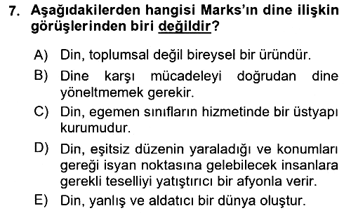 Sosyal Bilimlerde Temel Kavramlar 2025-2026 Yaz Okulu Sınavı - 7. soru