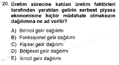 Sosyal Politika 2012-2013 Ara Sınav - 20. soru