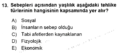 Sosyal Politika 2015-2016 Dönem Sonu Sınavı - 13. soru