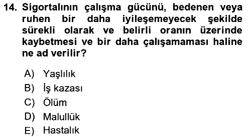 Sosyal Politika 2018-2019 Dönem Sonu Sınavı - 14. soru