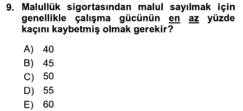 Sosyal Politika 2024-2025 Dönem Sonu Sınavı - 9. soru