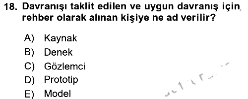 Sosyal Psikoloji 1 2016-2017 3 Ders Sınavı - 18. soru