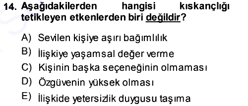 Sosyal Psikoloji 1 2013-2014 Dönem Sonu Sınavı - 14. soru