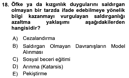 Sosyal Psikoloji 1 2021-2022 Dönem Sonu Sınavı - 18. soru