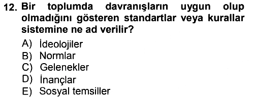 Sosyal Psikoloji 1 2013-2014 Tek Ders Sınavı - 12. soru