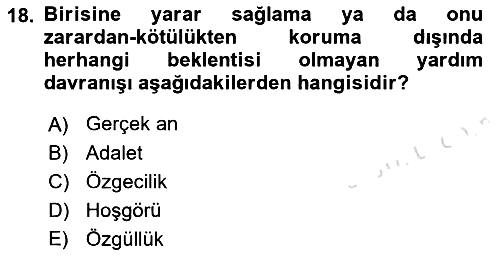 Sosyal Psikoloji 1 2021-2022 Yaz Okulu Sınavı - 18. soru