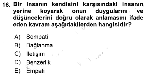 Sosyal Psikoloji 1 2025-2026 Yaz Okulu Sınavı - 16. soru