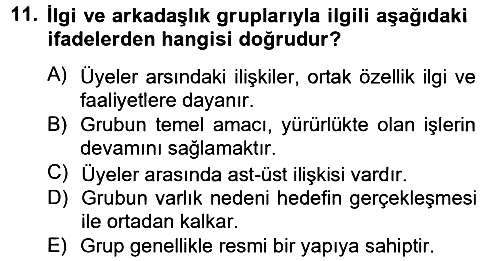 Sosyal Psikoloji 2 2012-2013 Ara Sınav - 11. soru
