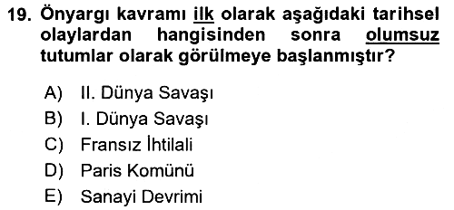 Sosyal Psikoloji 2 2015-2016 Ara Sınav - 19. soru