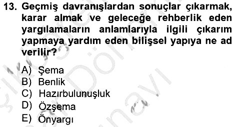 Sosyal Psikoloji 2 2012-2013 Dönem Sonu Sınavı - 13. soru