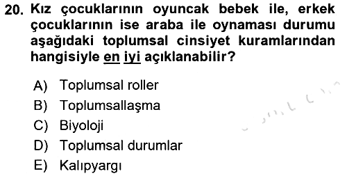 Sosyal Psikoloji 2 2015-2016 Dönem Sonu Sınavı - 20. soru
