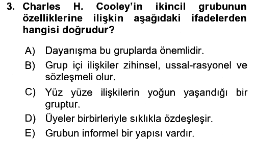 Sosyal Psikoloji 2 2017-2018 Dönem Sonu Sınavı - 3. soru