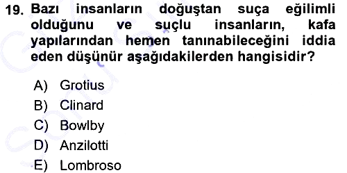 Sosyolojiye Giriş 2015-2016 Dönem Sonu Sınavı - 19. soru