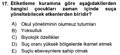 Sosyolojiye Giriş 2025-2026 Dönem Sonu Sınavı - 17. soru