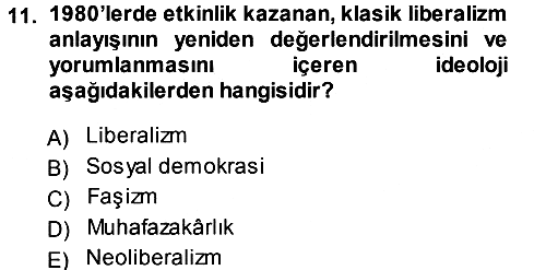 Sosyolojiye Giriş 2013-2014 Tek Ders Sınavı - 11. soru