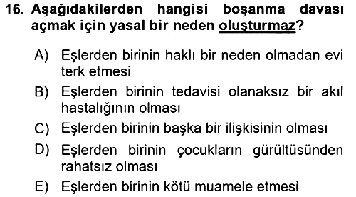 Sosyolojiye Giriş 2015-2016 Tek Ders Sınavı - 16. soru
