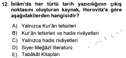 Tarih Felsefesi 1 2016-2017 3 Ders Sınavı - 12. soru