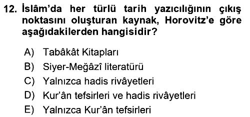 Tarih Felsefesi 1 2018-2019 3 Ders Sınavı - 12. soru