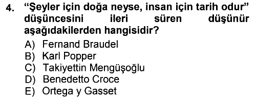 Tarih Felsefesi 1 2012-2013 Ara Sınav - 4. soru