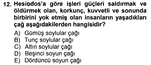 Tarih Felsefesi 1 2012-2013 Ara Sınav - 12. soru