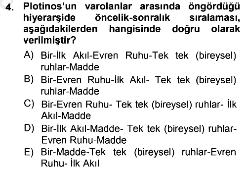 Tarih Felsefesi 1 2014-2015 Dönem Sonu Sınavı - 4. soru