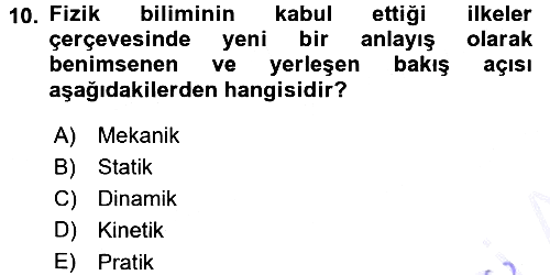 Tarih Felsefesi 1 2015-2016 Dönem Sonu Sınavı - 10. soru