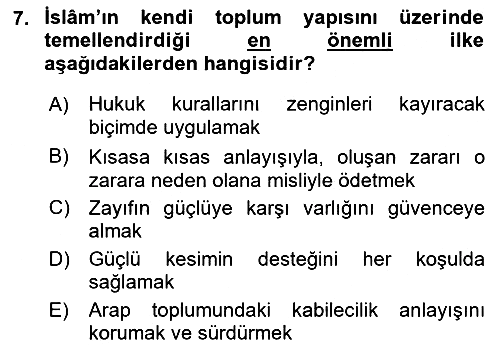 Tarih Felsefesi 1 2017-2018 Dönem Sonu Sınavı - 7. soru