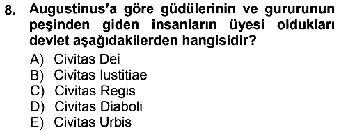 Tarih Felsefesi 1 2013-2014 Tek Ders Sınavı - 8. soru