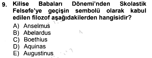 Tarih Felsefesi 1 2013-2014 Tek Ders Sınavı - 9. soru