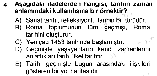 Tarih Felsefesi 1 2014-2015 Tek Ders Sınavı - 4. soru