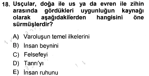 Tarih Felsefesi 1 2014-2015 Tek Ders Sınavı - 18. soru