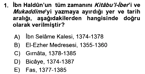 Tarih Felsefesi 1 2021-2022 Yaz Okulu Sınavı - 1. soru