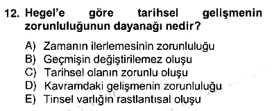 Tarih Felsefesi 2 2013-2014 Ara Sınav - 12. soru