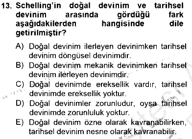 Tarih Felsefesi 2 2014-2015 Ara Sınav - 13. soru