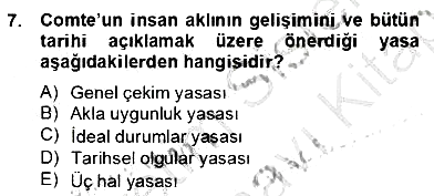 Tarih Felsefesi 2 2013-2014 Dönem Sonu Sınavı - 7. soru