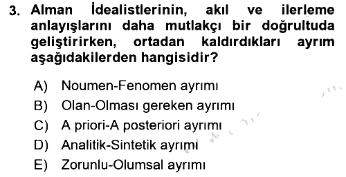 Tarih Felsefesi 2 2021-2022 Yaz Okulu Sınavı - 3. soru