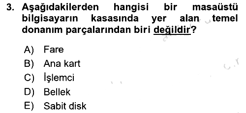 Temel Bilgi Teknolojileri 2023-2024 Ara Sınav - 3. soru