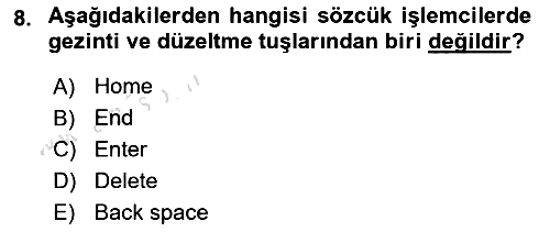 Temel Bilgi Teknolojileri 2023-2024 Ara Sınav - 8. soru