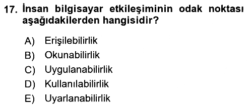 Temel Bilgi Teknolojileri 2022-2023 Dönem Sonu Sınavı - 17. soru